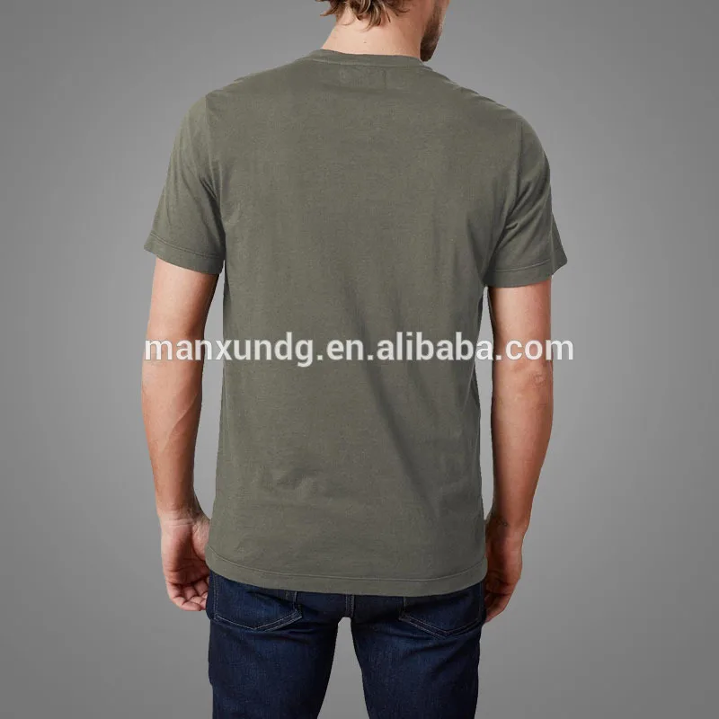 Classic V-neck Cotton T shirt Tee Hemp Tshirts Wholesale Mens Blank T shirt Dress Oversized 3