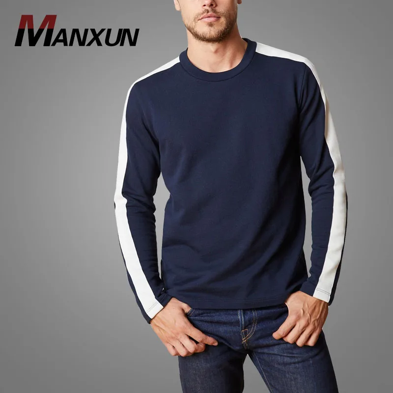 Stripes Blank Hoodies French Terry Crewneck Sweatshirt Mens Hoodies Sweatshirts Custom logo
