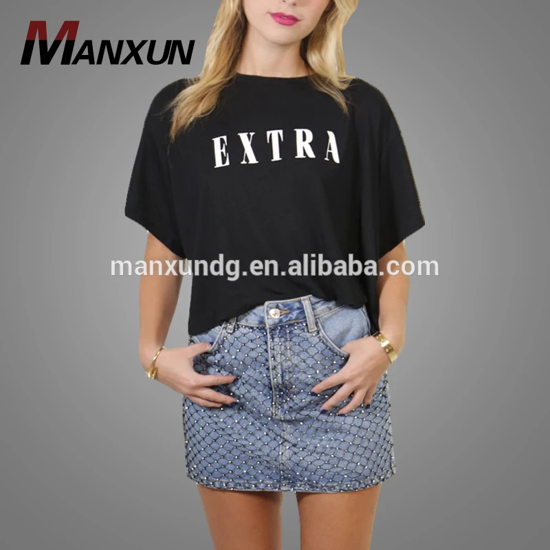 Custom T Shirt Wholesale China Black Adults T Shirt Woman Printing 100% Cotton T Shirts In Bulk