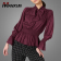 Autumn-New-Arrival-Women-Solid-Color-Burgundy