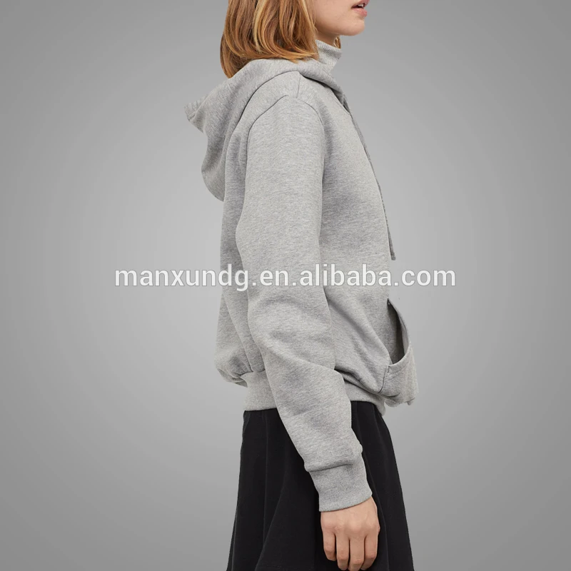 Wholesale OEM High Quality Grey Long Sleeve Hoodies Sweatshirt Oversized 100% Organic Fleece French Terry Pullover Hoodies 5