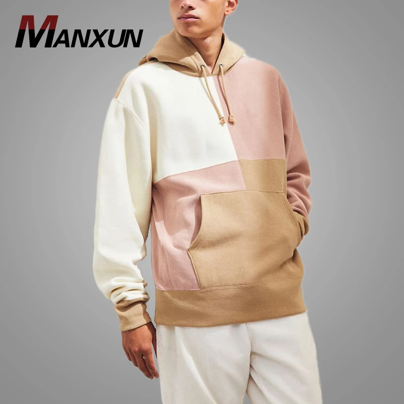 2019 Top Design Exclusive Mens Colorblock Hoodie Sweatshirt Personalized Fashion Oversized Hoodie Men