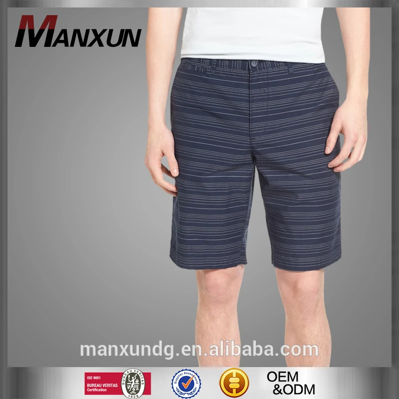 2017 Summer Top Fashion Mens Striped Pants Front Slant Pocket Design Shorts