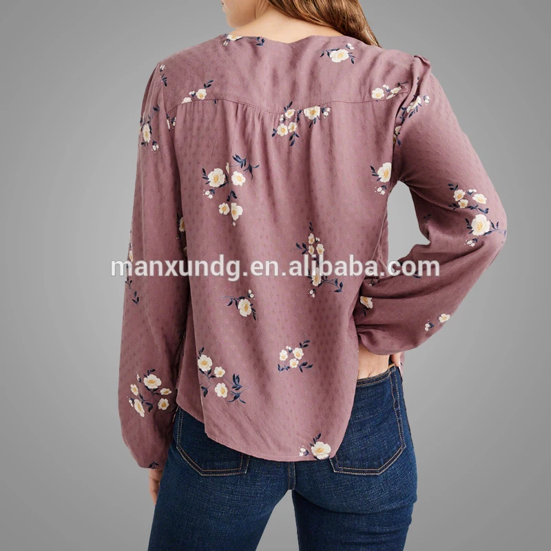  High Quality ladies cotton tops and blouses 5