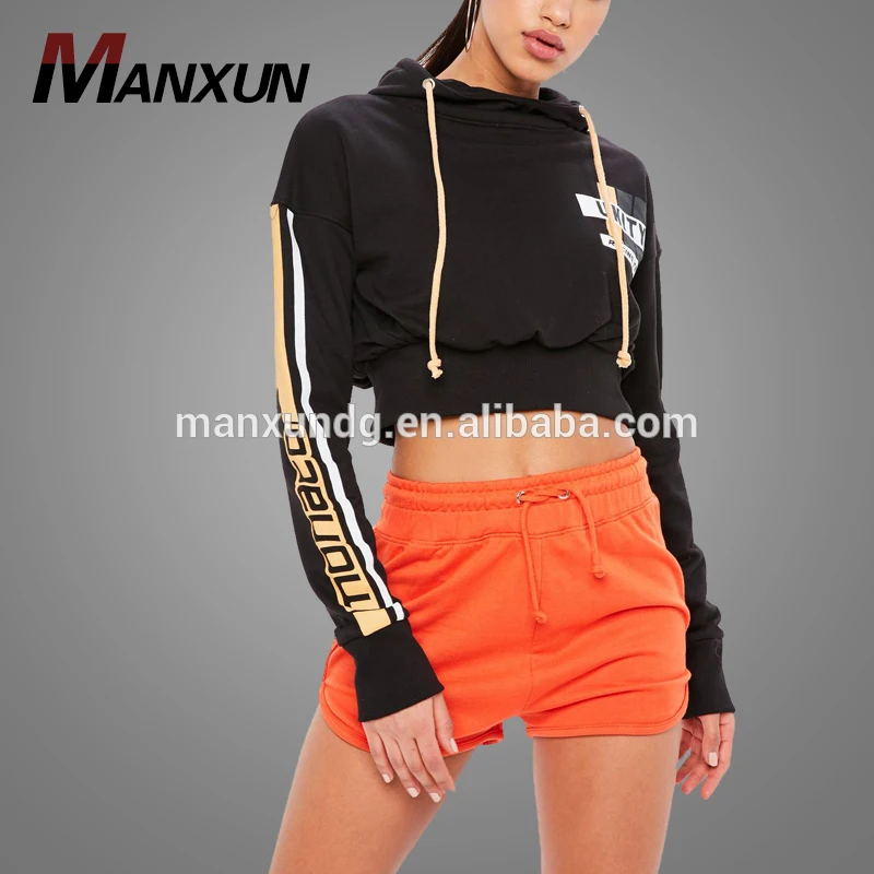 Latest Design Cotton Orange Tie Waist Running Sport Girls Shorts Pants 2018