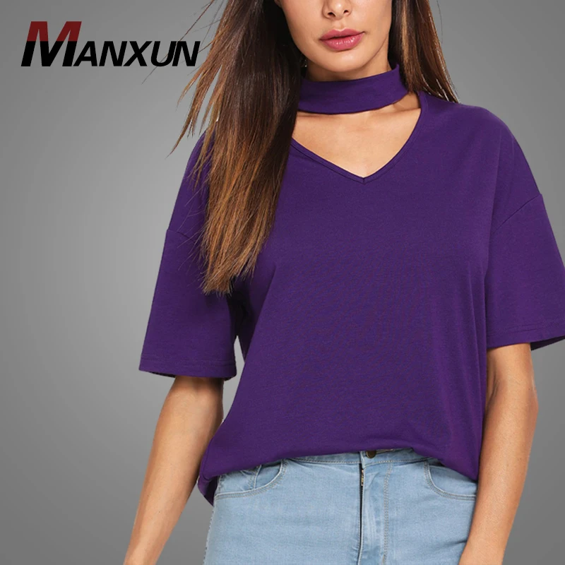 China Wholesale Cheap Choker Neck Drop Shoulder