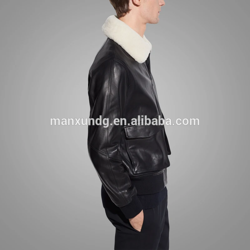 2018 Hot Sell Mens Clothing Fashion Men Leather Bomber Jacket Custom Jackette For Men High Quality Clothing 3