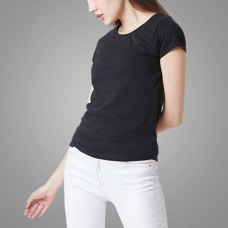 plain round neck t-shirt MX201812271215D Details 5