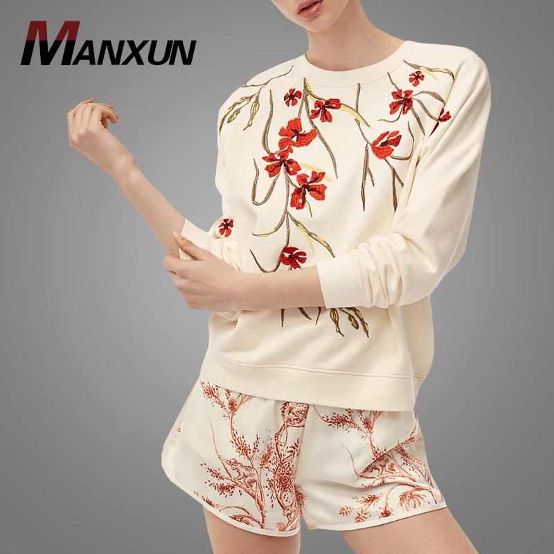 latest design hoodies custom embroidery women clothing best selling fit long sleeves sweatshirt