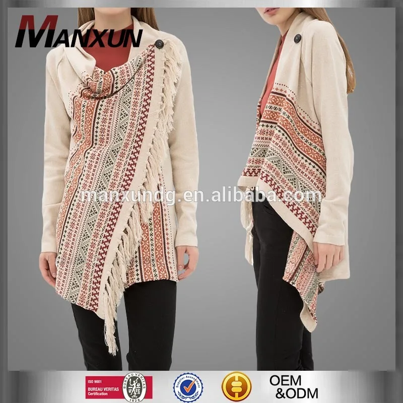 Soft Fabric Short Cardigans Fringe Modest Outwear Clothes Women Ladies Winter Coats