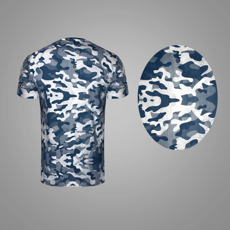 Fit Raglan Blank Mens Camo T-shirt Casual Gym O-neck T-shirt for Men 3