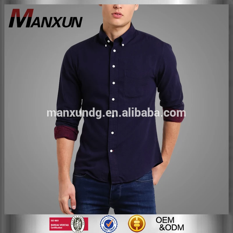 Hot Selling Latest Flannel Shirt Designs For Men Casual Long Sleeve Slim Fit Shirts