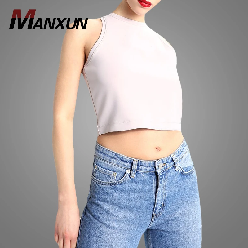 New Fashion Women Custom Dry Fit Sleeveless Tank Tops Good Quality Blank Gym Fitness Crop Tops