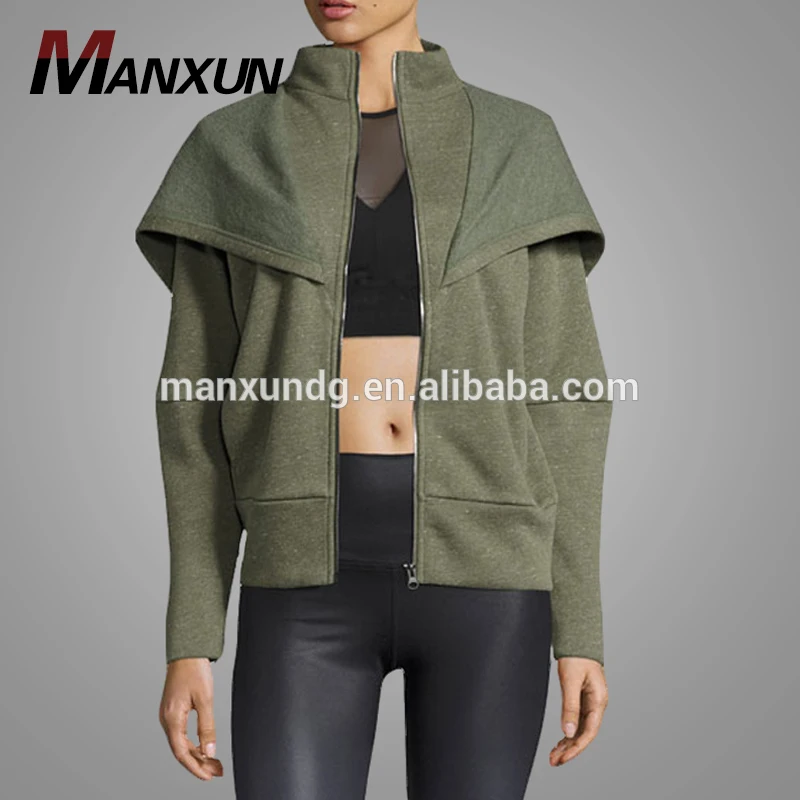Oem Sportswear For Women Chill Hooded Sport Jacket Fitness Zipper SportsWear