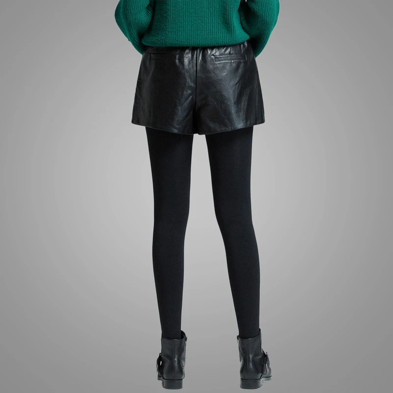 2019 Autumn New Style Womens Loose Korean PU Leather Casual Pants Harajuku Style Streetwear Wide Leg Pants 15