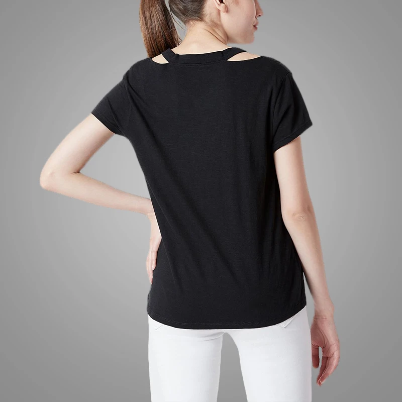 Cheap Plain Oversized T-shirt Women Blank Printing Custom T Shirt Womens Casual Crew Neck Tee 7