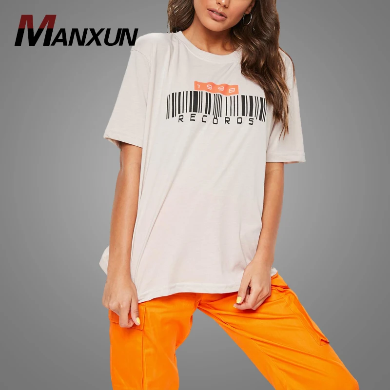 Wholesale Cheap Short Sleeve Women T Shirt White Printing Sublimation Sport Dancer T-Shirt