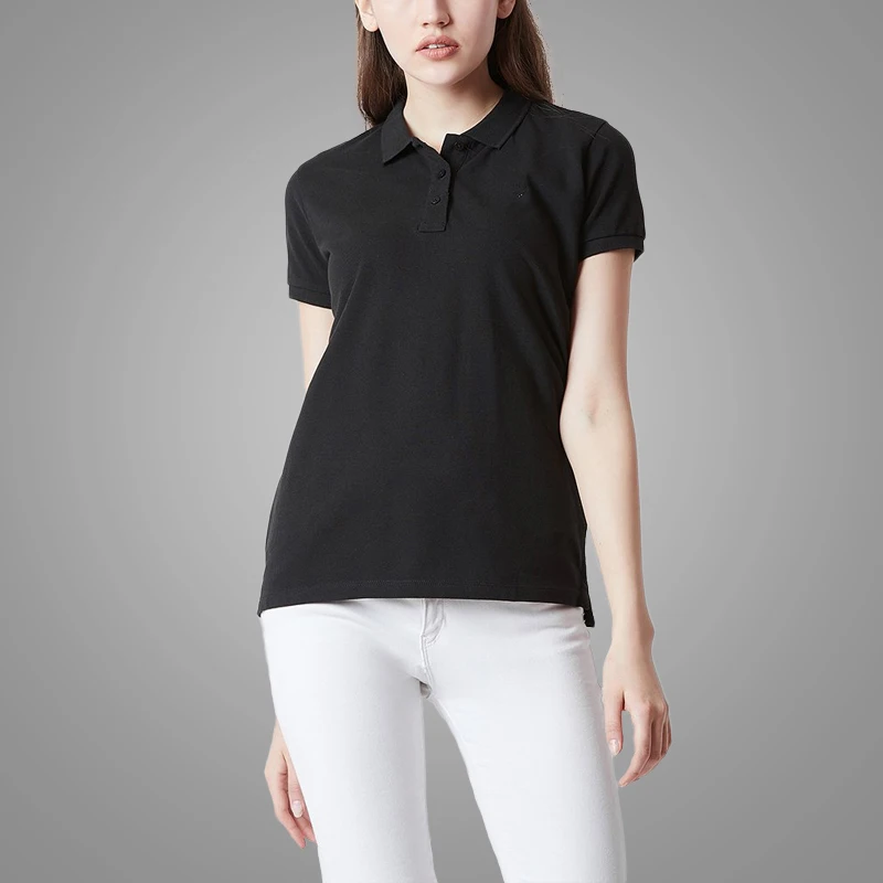 High Quality 100% Cotton Custom Logo Solid Color Blank Women Polo T-Shirts Wholesale
