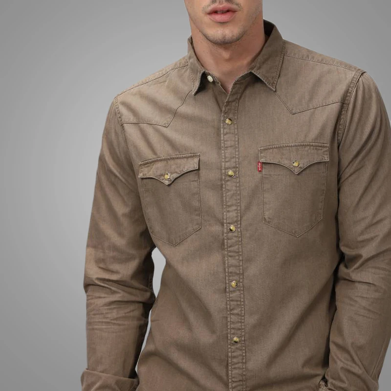 heavy cotton long sleeves work shirts MX201810231210D Details 3