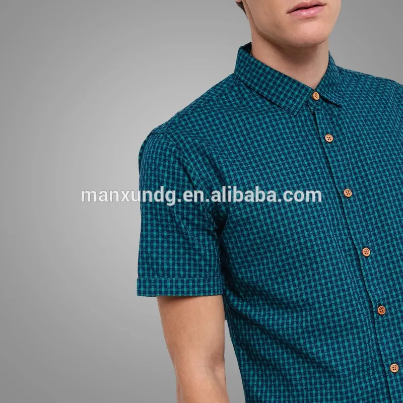 Wholesale Latest Design Simple Tee With Short Sleeve For Men Top Fashion Sigle-Breasted Design Men Casual Shirt 5