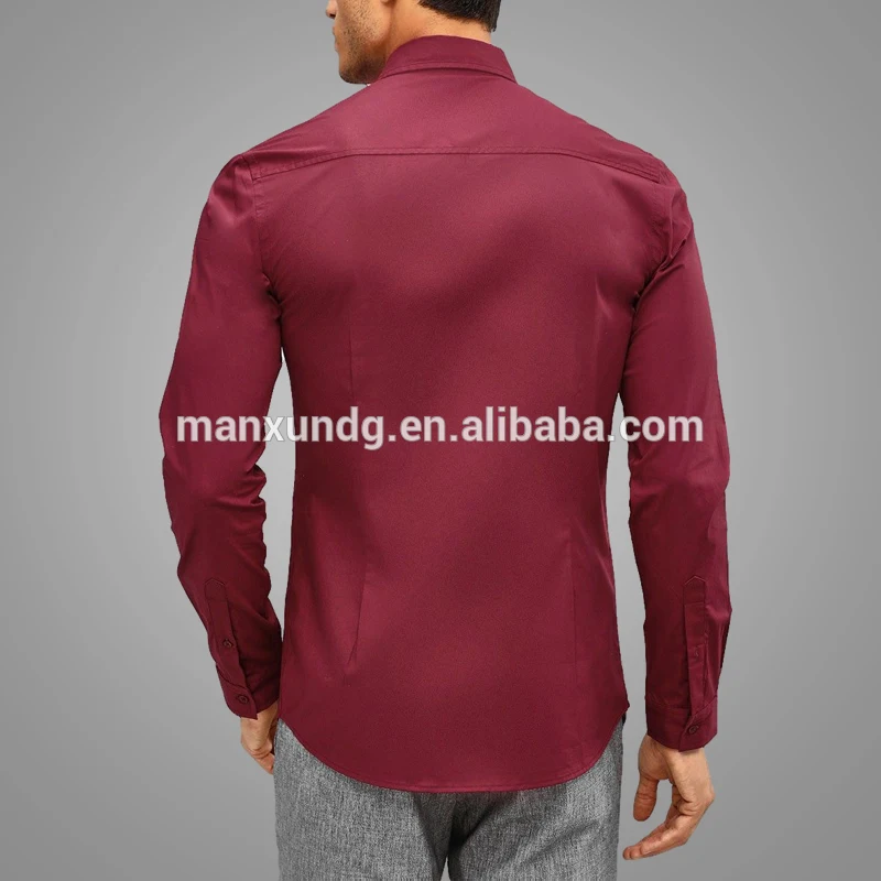 High Quality Cotton Stretch Long Sleeve Designer Dress Shirt Blank Formal Shirt For Men 3