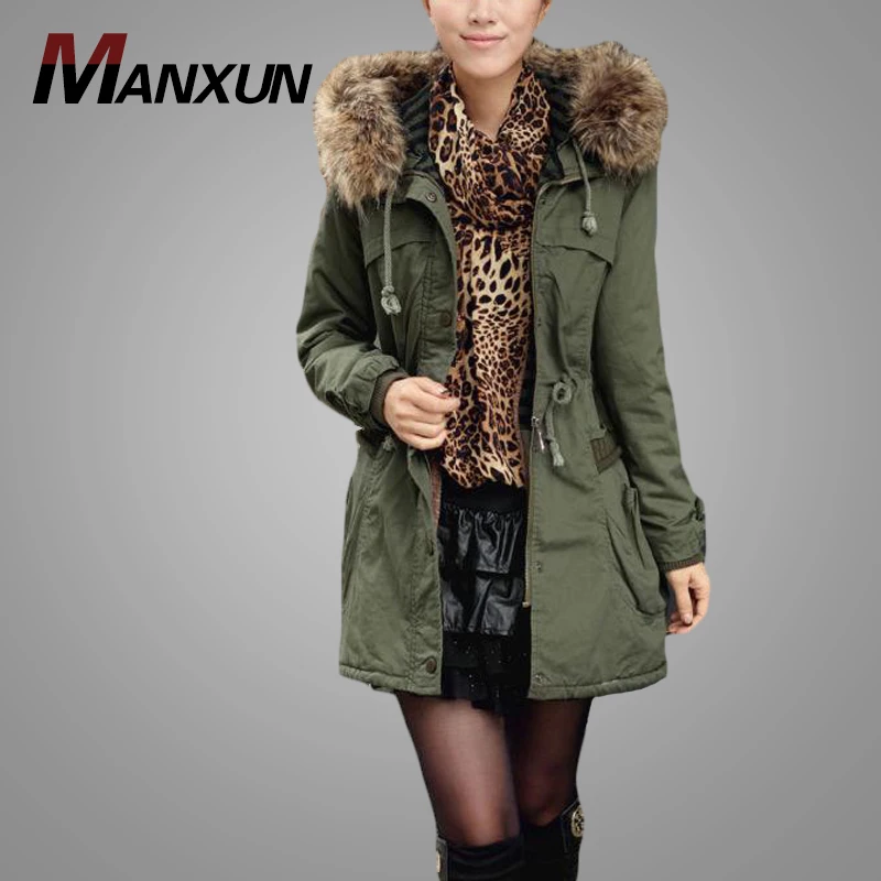 New Model Fleece Elegant Women Autumn Winter Jacket Outdoor Suit Warm Arm Green Coat