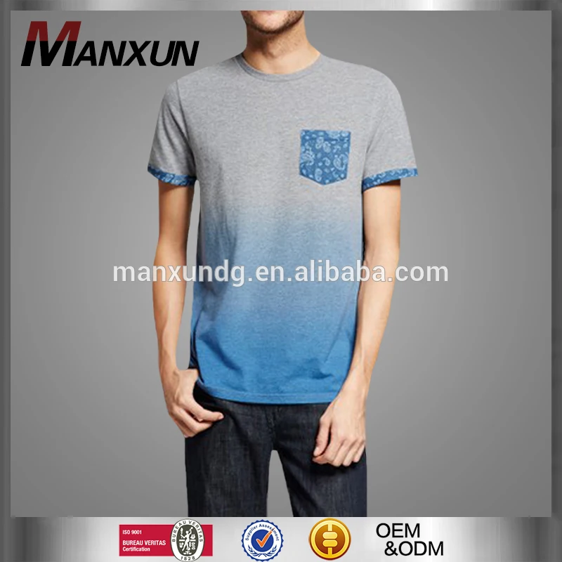 Dongguan Custom Design Men's T Shirt Simple Short Sleeves O Neck Printed Tee New Design Front Pocket Top