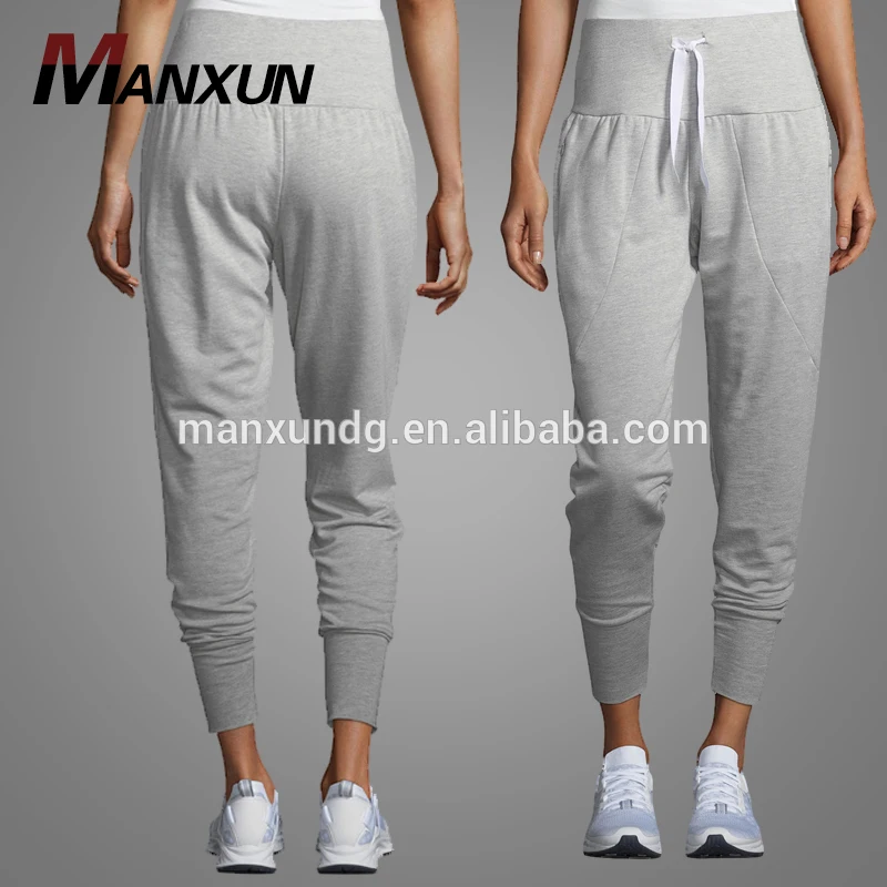 2018 Latest Cheap Woman Slim Fit Joggers With Zip Pockets Gym Sweat Pants