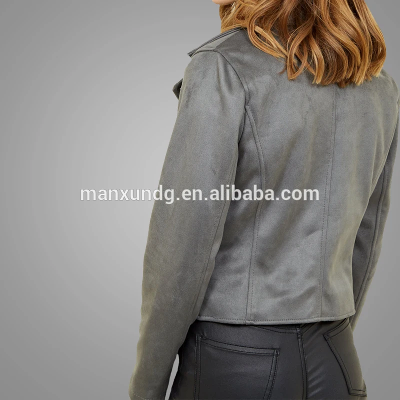  High Quality women fashion faux suede jacket 3
