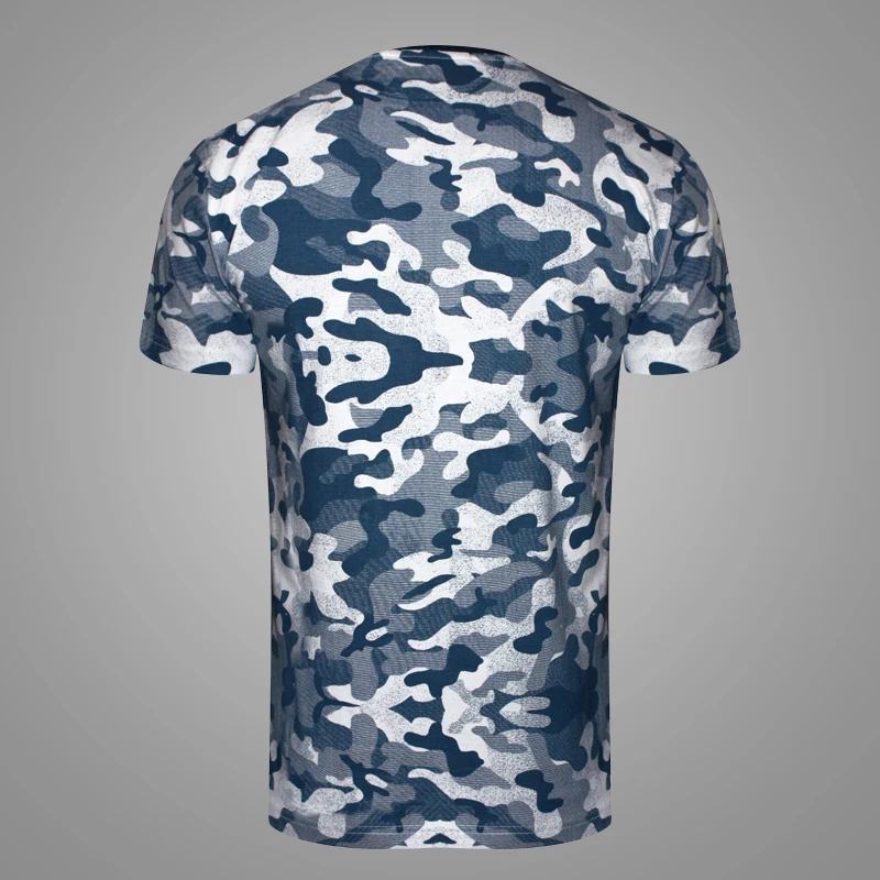 Fit Raglan Blank Mens Camo T-shirt Casual Gym O-neck T-shirt for Men