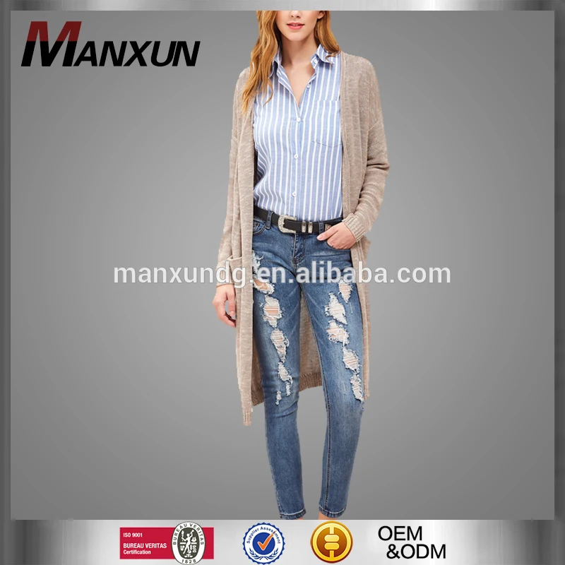 Dongguan Manxun Apparel Thin Cheap Overcoat Custom Trench Coat Latest Fashion Cardigan