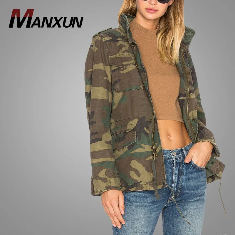 Wholesale High Quality Women Camo Clothing Custom Fashion Jacketss Women Hot Sell Women's Jackets Coats
