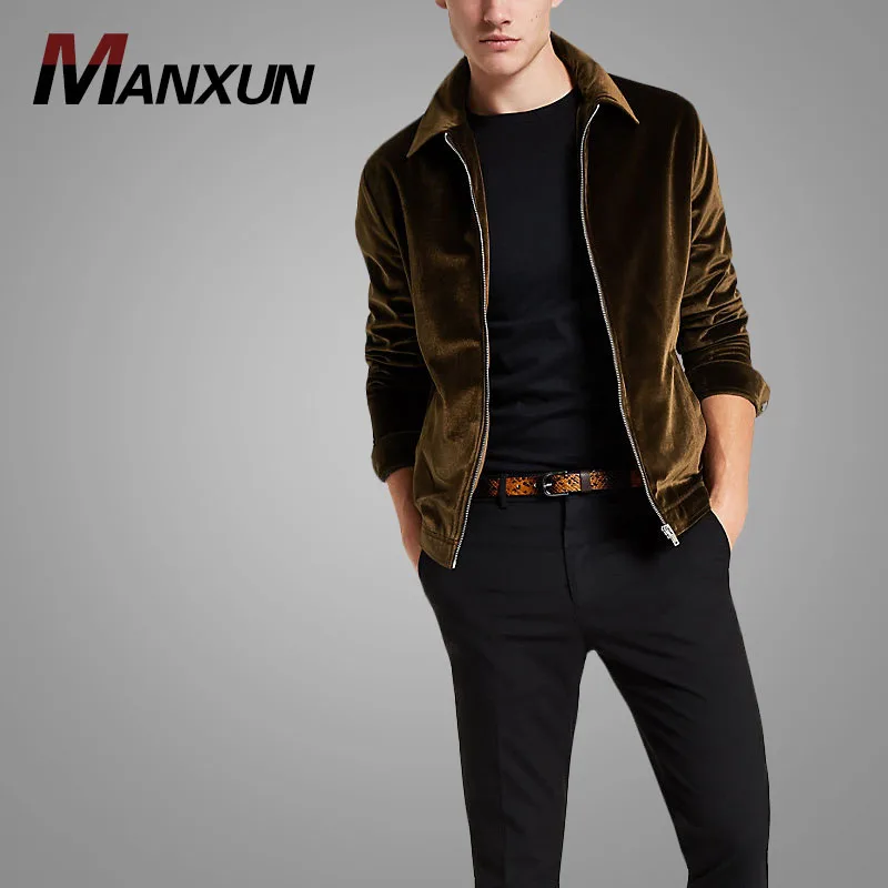 Wholesale High Quality Clothing Fashion Men Velvet Jackets Custom Jackette For Men Hot Sell Mens Clothing