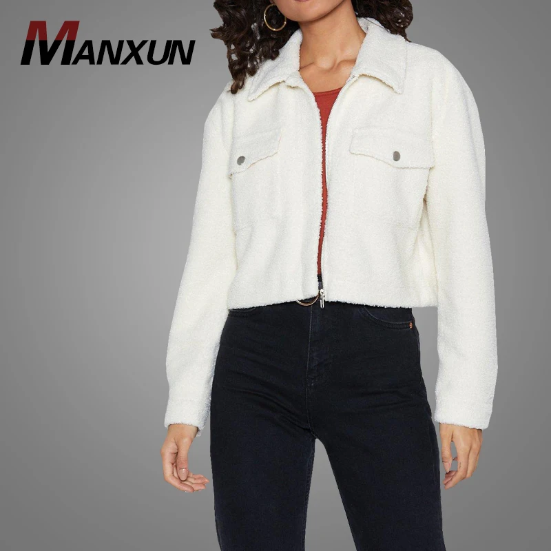 2018 High Quality Pant Coat Design Women's Jackets Coats Teddy Zip Up Jackets
