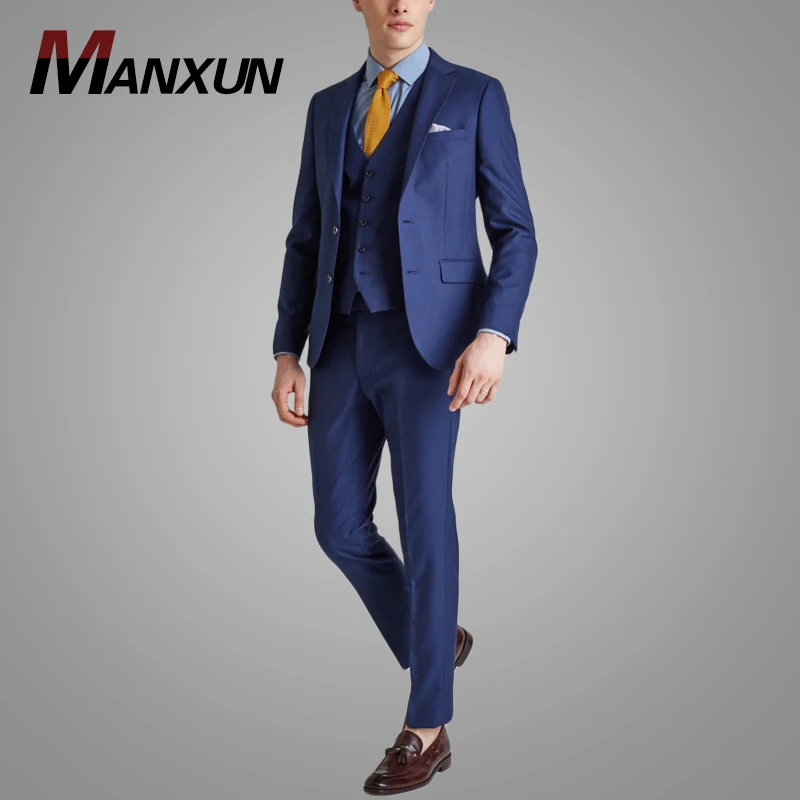Fashion Slim Fit Mens Office Suits Set with Vest Business Formal Men Suits 3 Pieces for Wedding