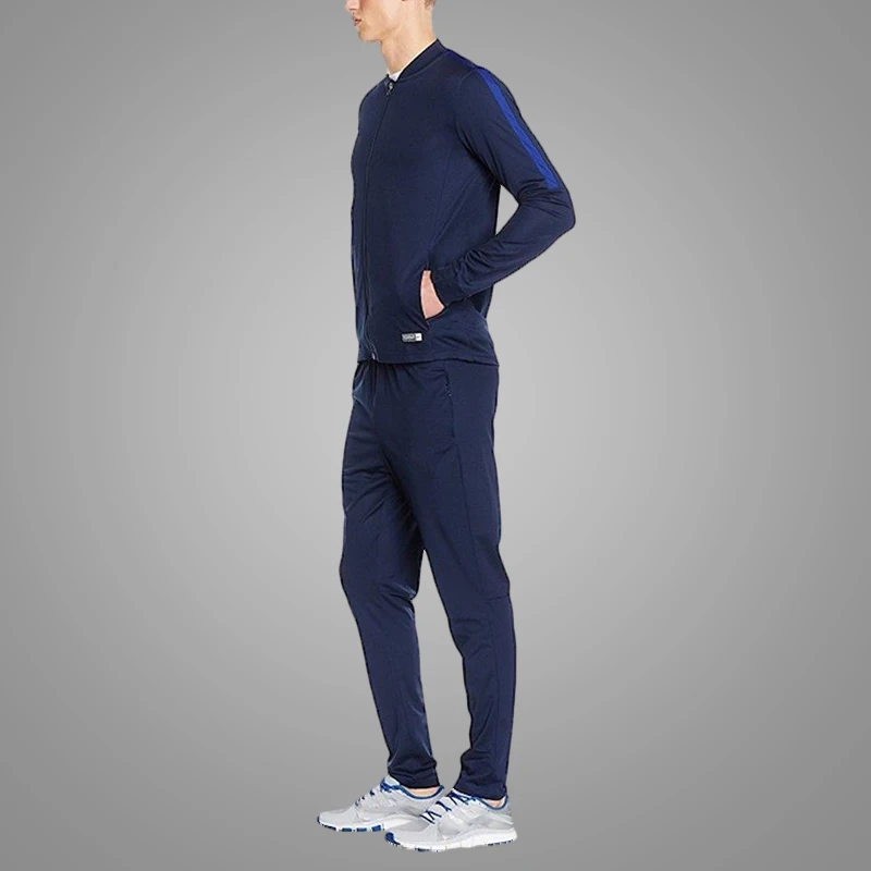 2018 High Quality Plain Mens Tracksuit Wholesale Sport Polyester Men Slim Fit Tracksuit Set 3