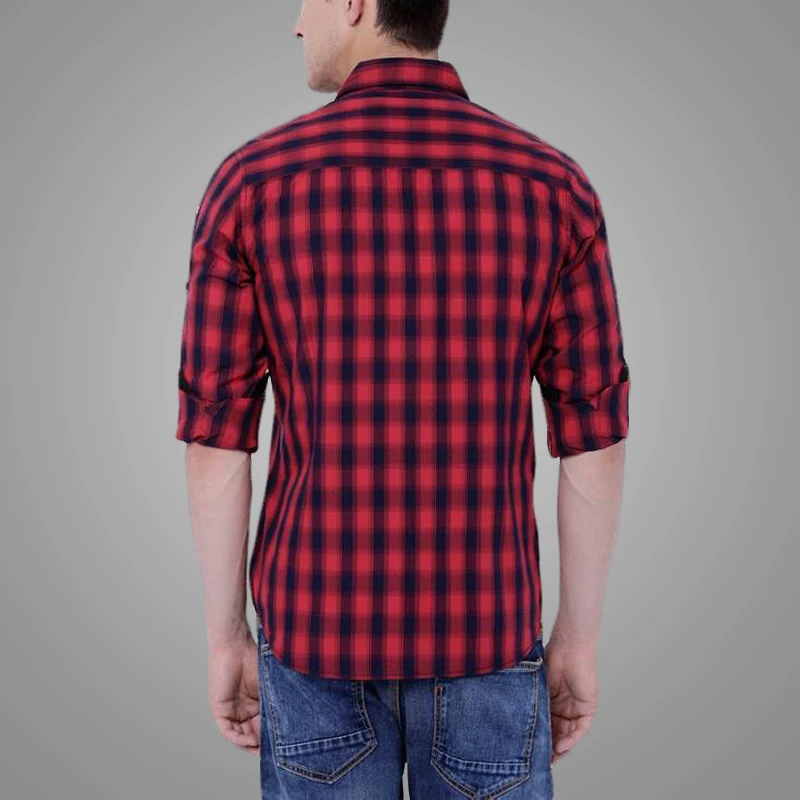  High Quality mandarin collar long sleeve shirt men 7