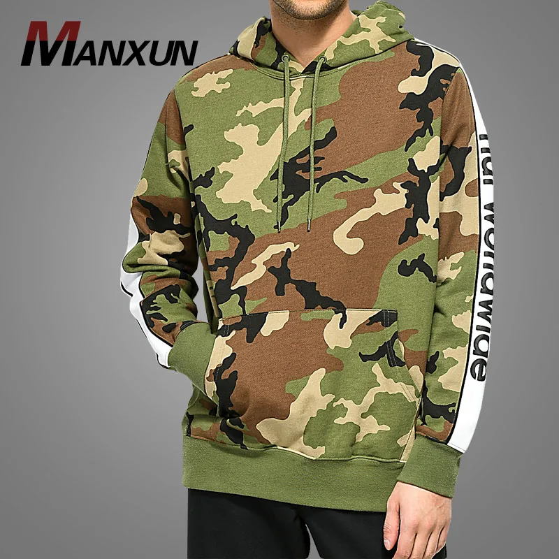 2018 Special New Designs Camo Hoodie Dongguan Factory Polyester Sweatshirts Mens