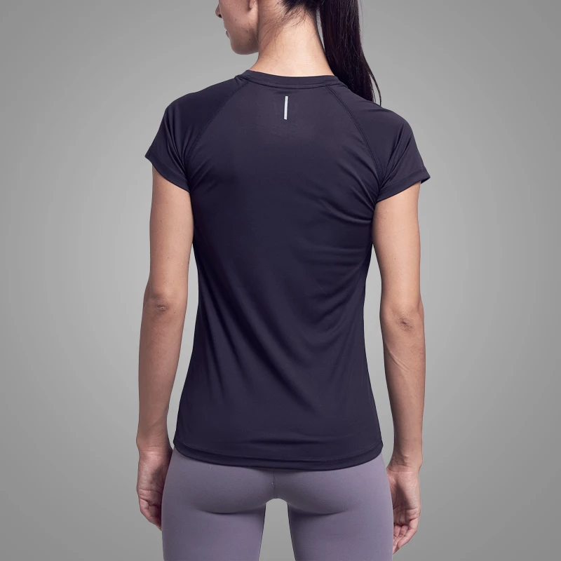 Plain Spandex and Polyester Unisex Blank T-shirt Crew Neck Short Sleeve Women Sport T-shirt 7