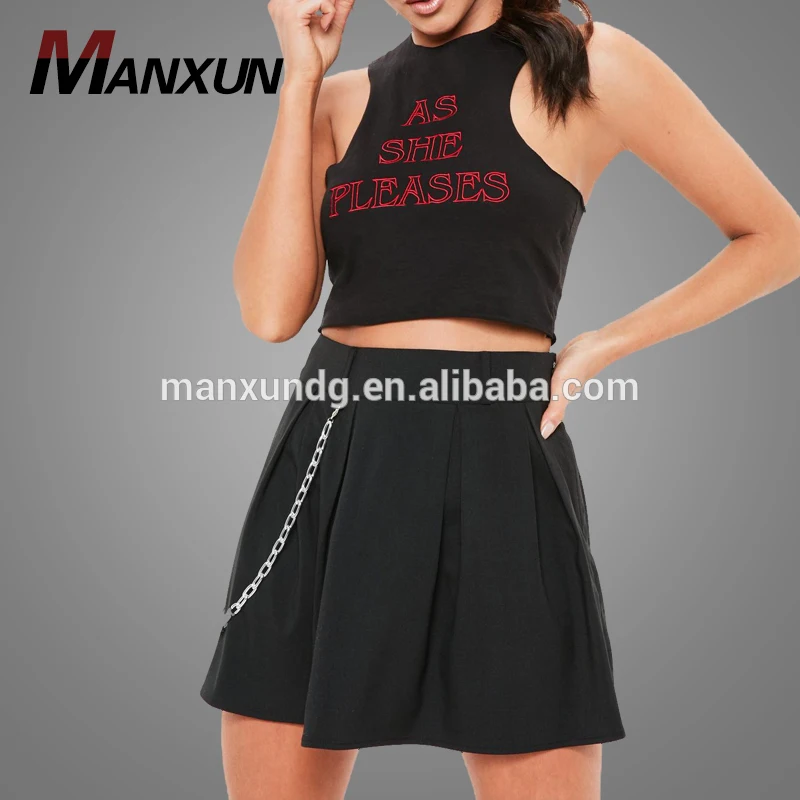 New Arrival Black Racer Crop Vest Top T Shirt Printing Machine Women Vest Tank