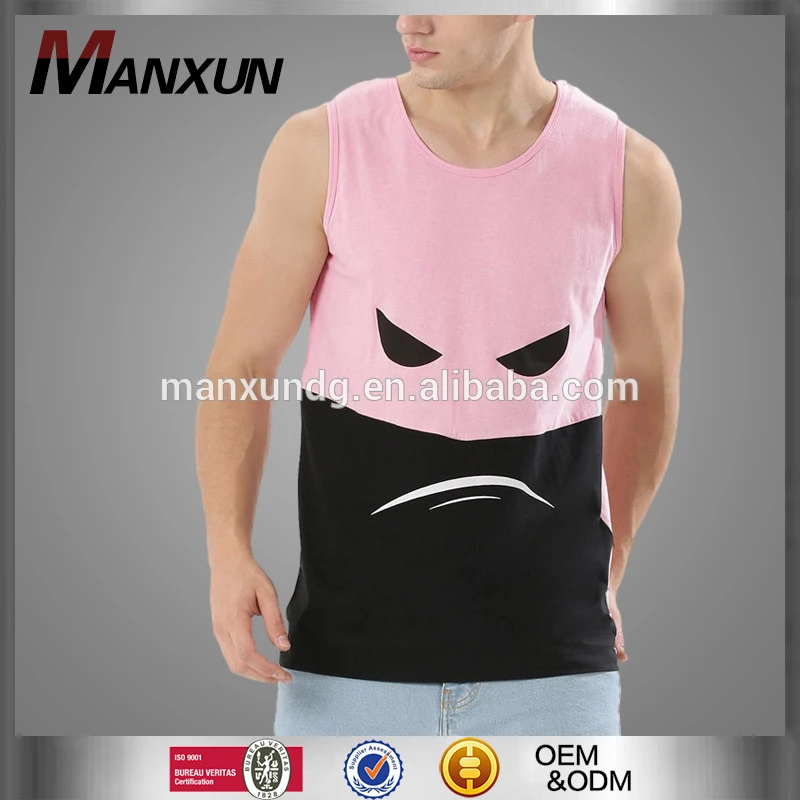 Custom Printing Cotton Mens Summer Vest Gym Wear Vest For Men 2017